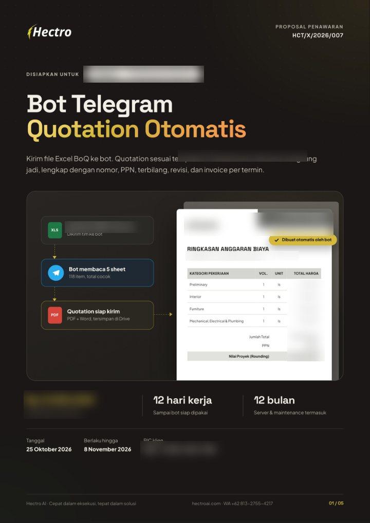 Sampul proposal bot quotation otomatis